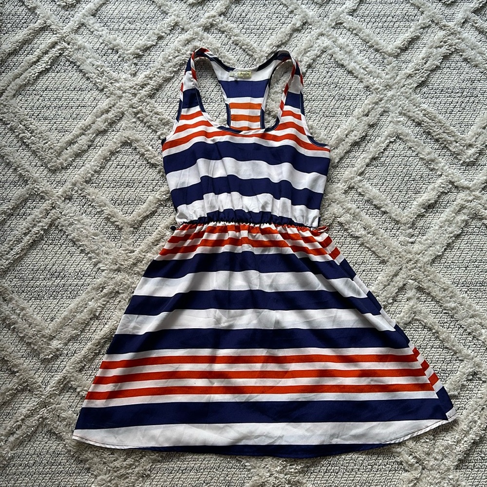 Sleeveless striped summer dress